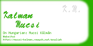 kalman mucsi business card