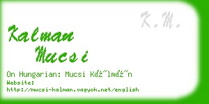 kalman mucsi business card